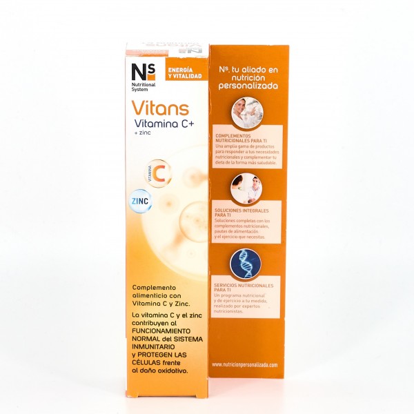 Ns Vitans Vitamina C Zinc 20 Comps Efervescentes