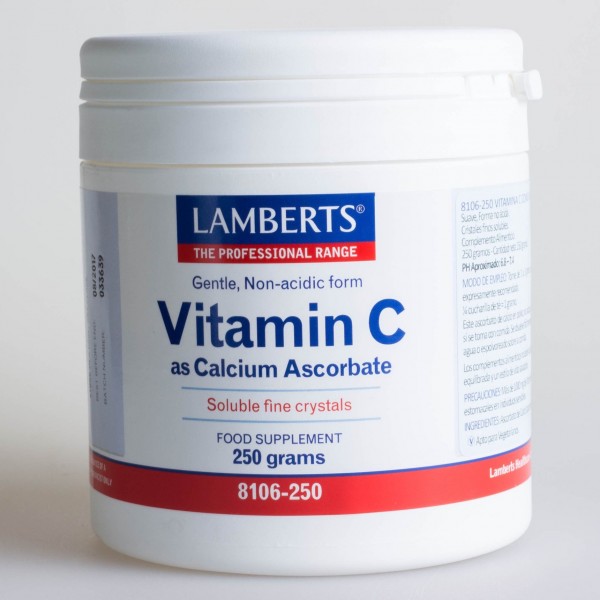 Vitamina C Ascorbato De Calcio 250g Lamberts