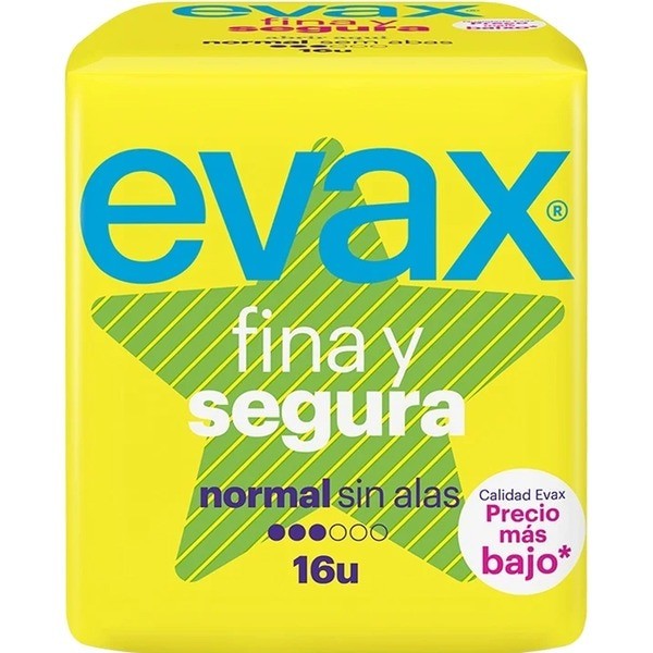 EVAX FINA Y SEGURA NORMAL SIN ALAS 16 UDS