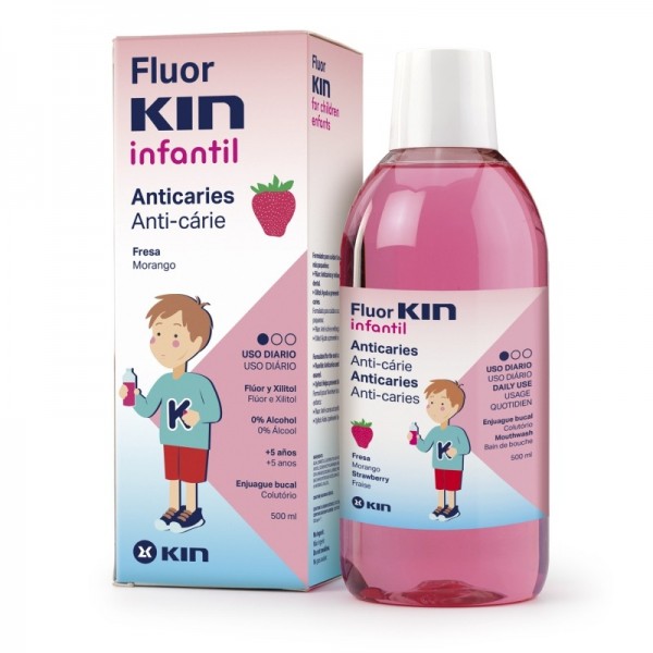Fluorkin Infantil Enjuague Fresa 500 ml