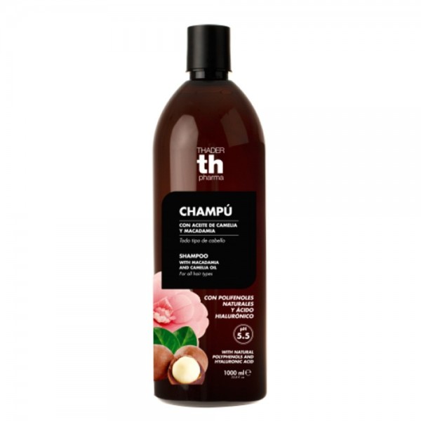 Th Champu Polifenoles + Acido Hialuronico Camelia Y Macadamia 1 L
