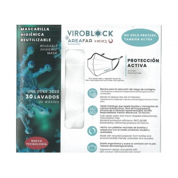 Mascarilla Higienica Reutilizable Viroblock Blan
