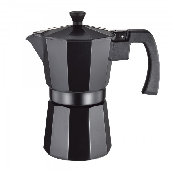 Cafetera aluminio negra  1tazas