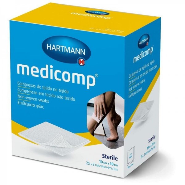 Medicomp Gasa Esteril 10cm X 10 Cm 25x2 Uds Hartmann